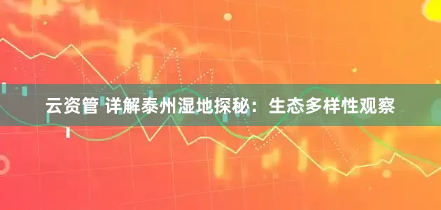 云资管 详解泰州湿地探秘:生态多样性观察